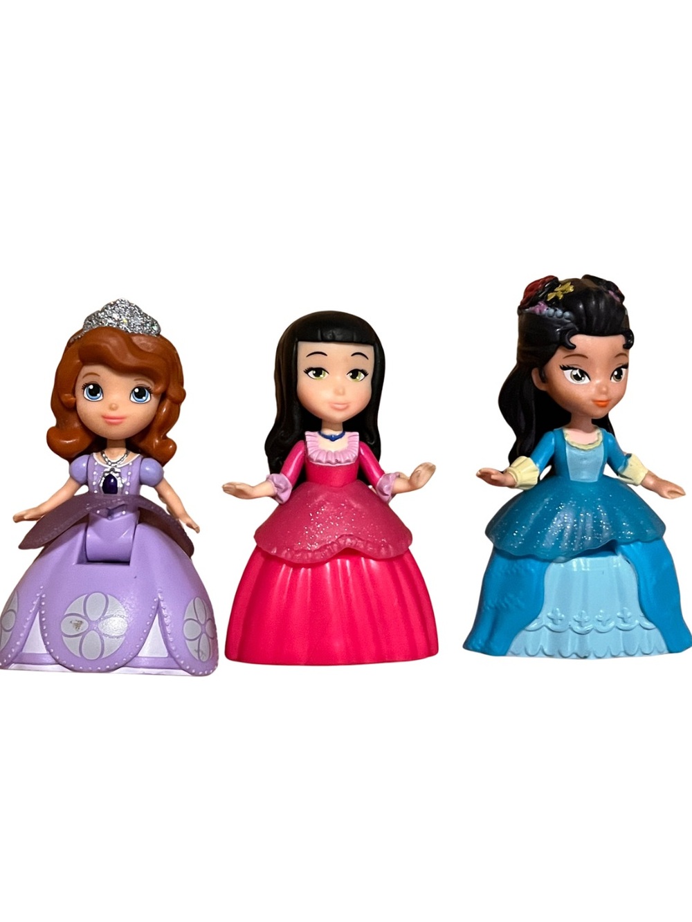 Disney Sofia the First 3-Piece Mini Figure Lot Princess Sofia Amber & Hildegard
